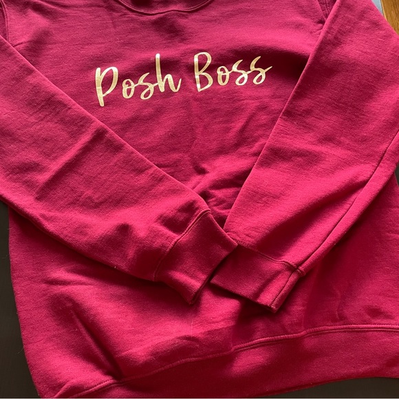 Deep Wine Custom made Posh Boss Sweatshirt - Picture 3 of 4